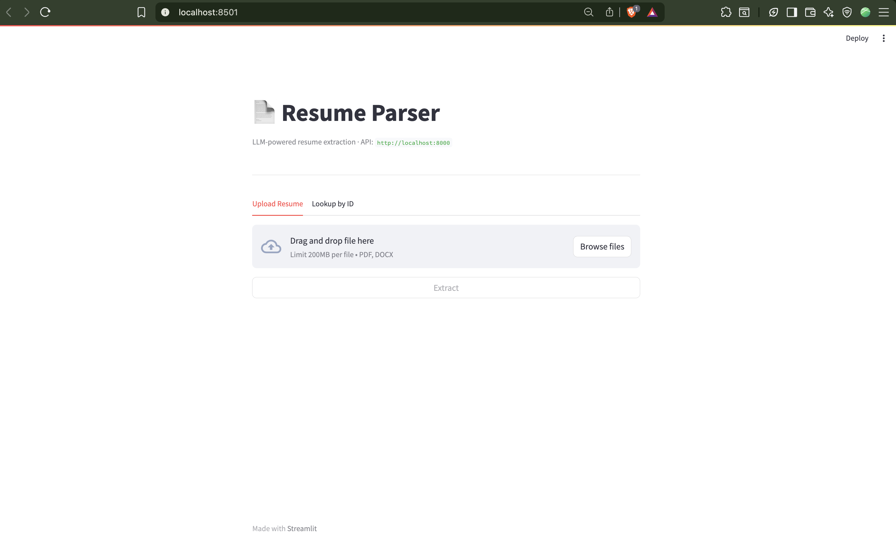 Resume Parser UI